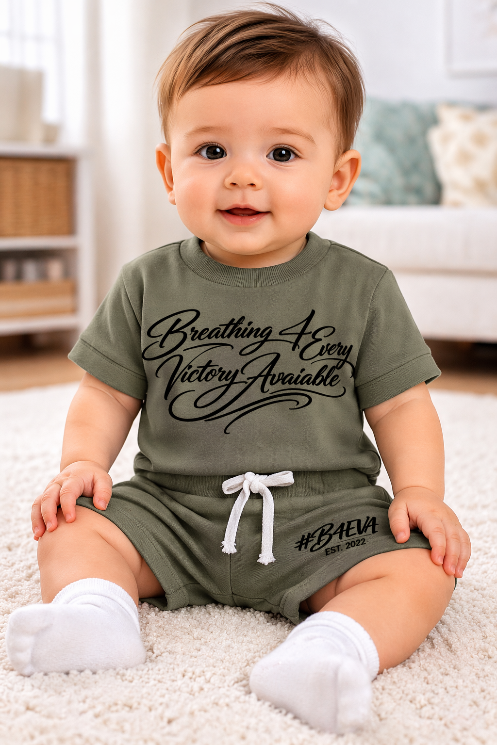 BABIES B4EVA SIGNATURE SHORTS SET