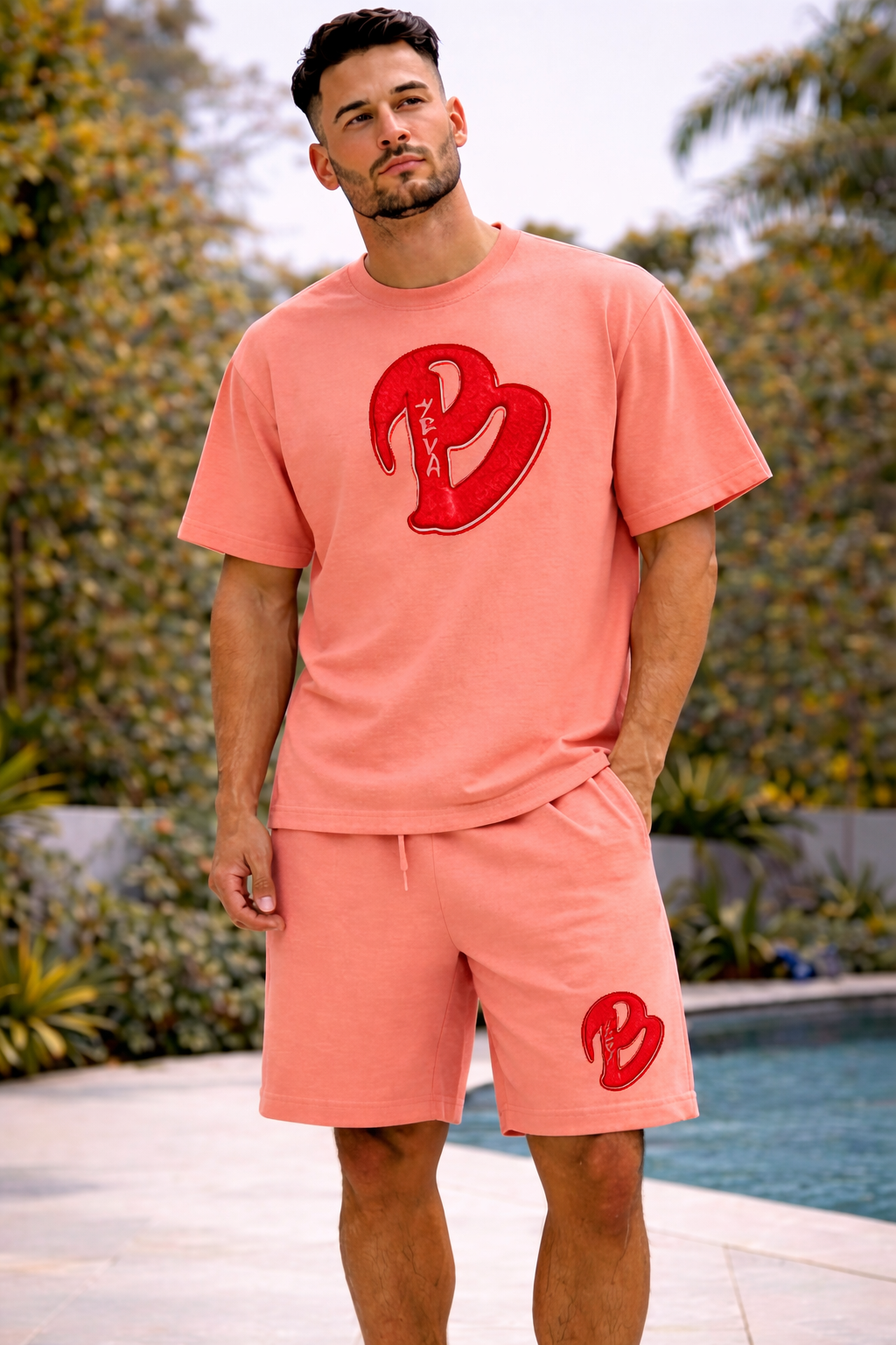 ADULTS FLAMINGO SHADE BIG B OVERSIZED SHORT SETS