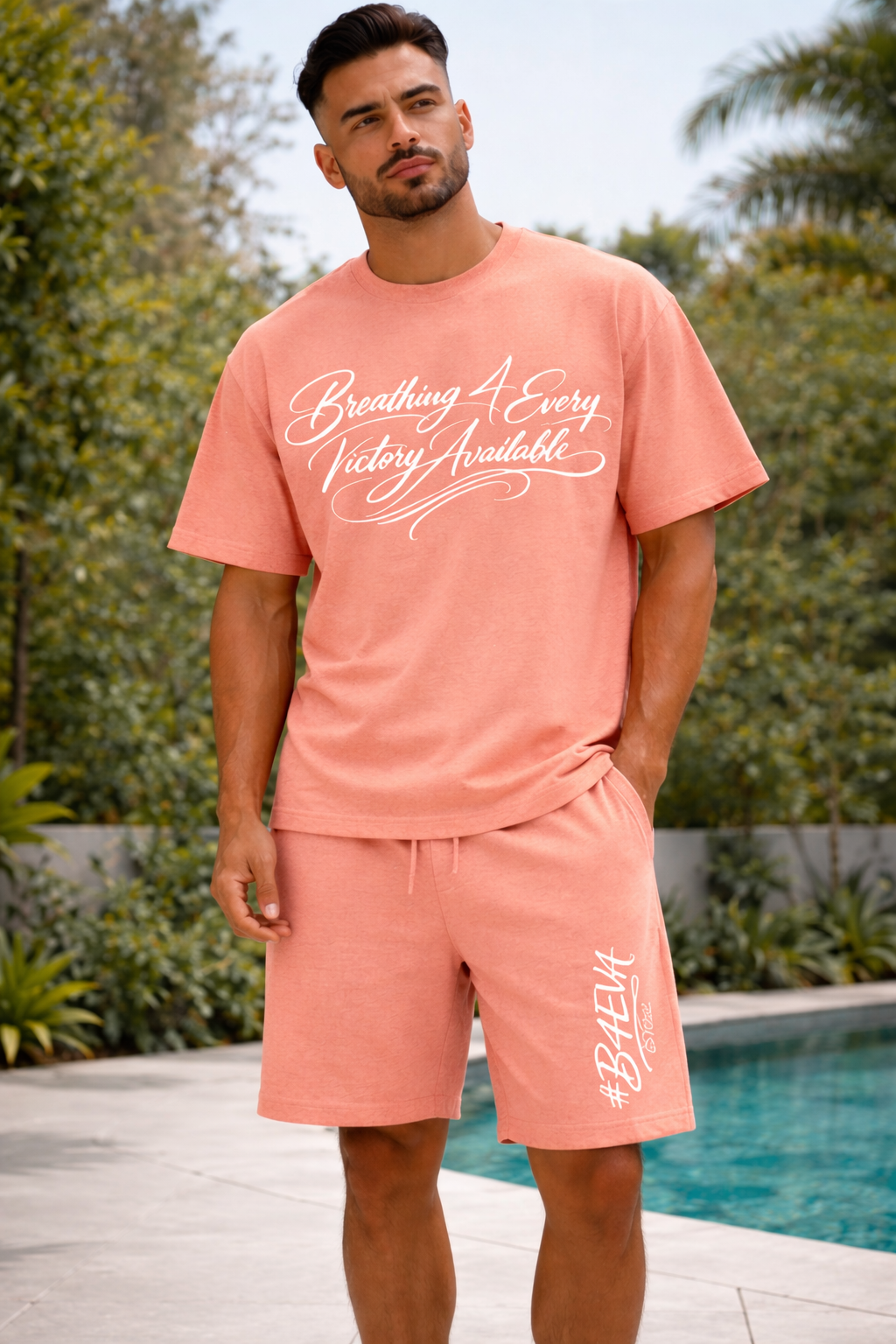 MENS OVERSIZED B4EVA SIGNATURE SHORT SET