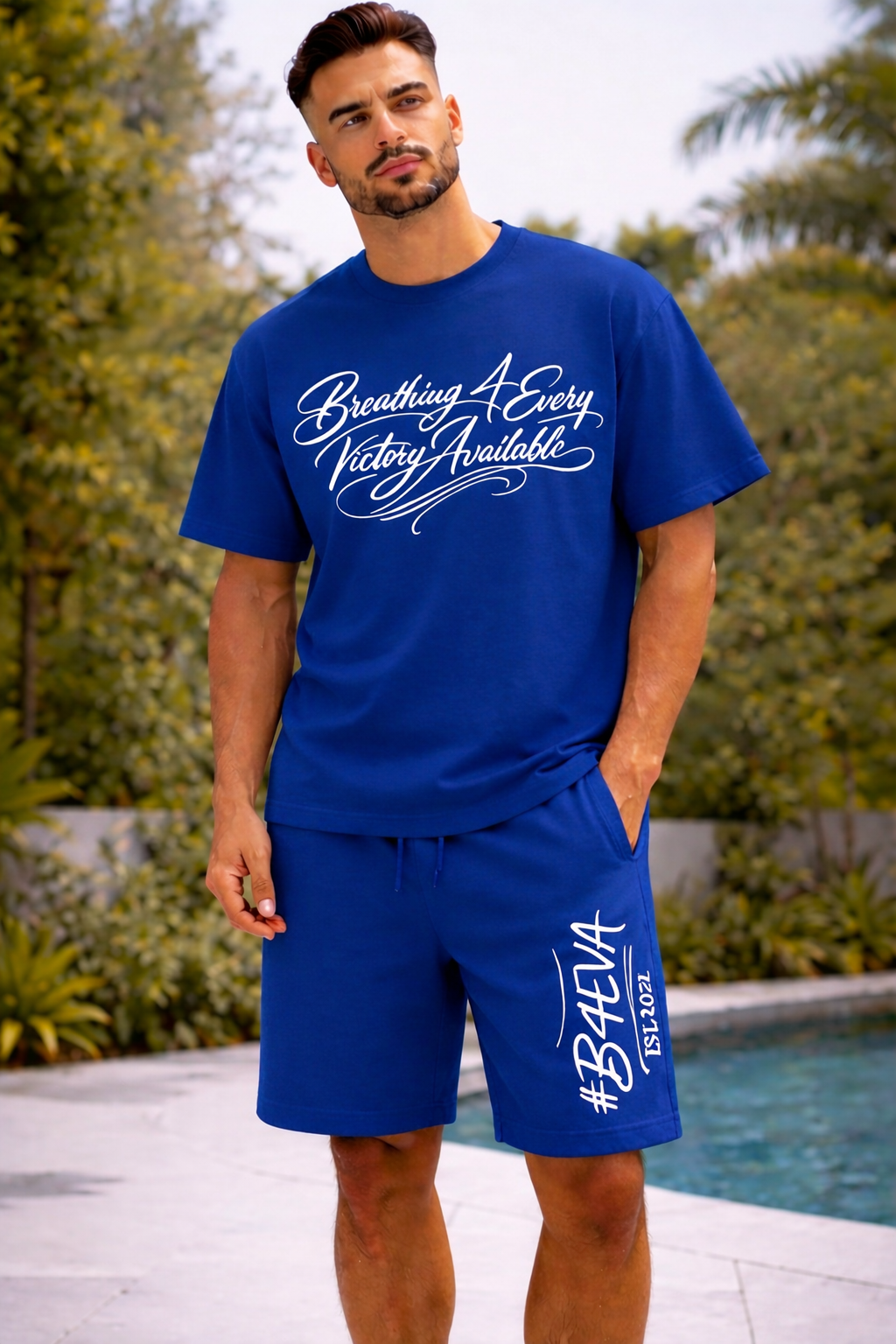 MENS OVERSIZED B4EVA SIGNATURE SHORT SET