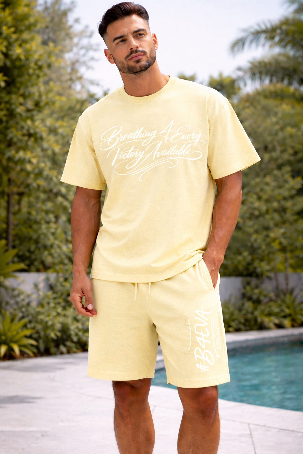 MENS OVERSIZED B4EVA SIGNATURE SHORT SET