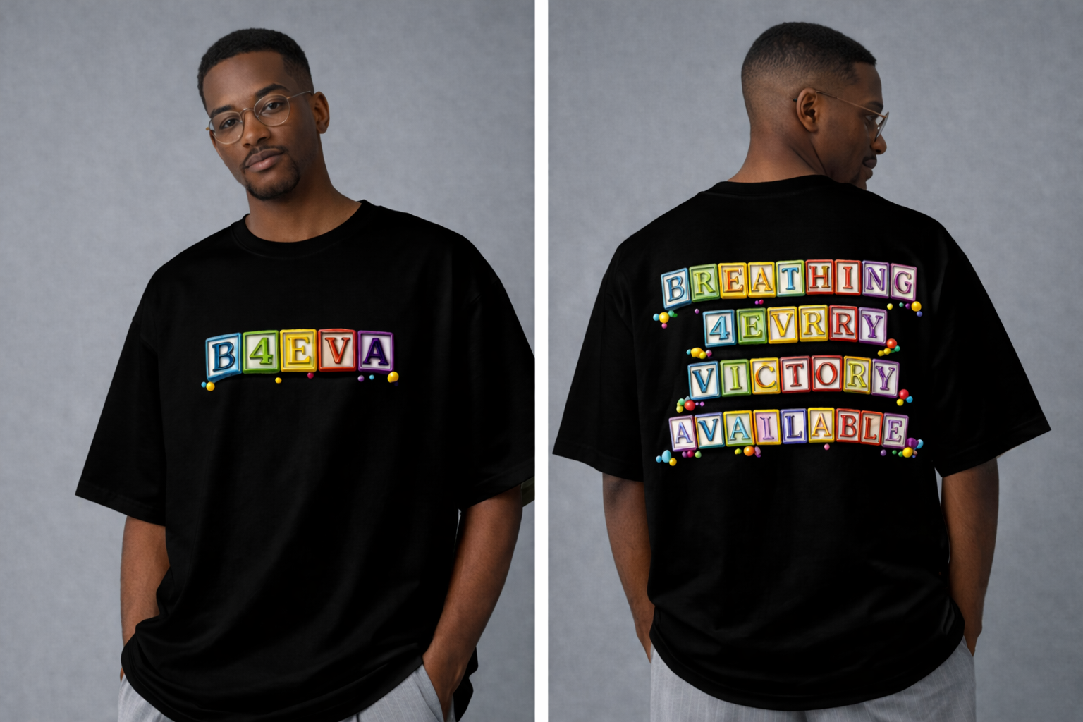 MEN BLOCKS OVERSIZED TSHIRT