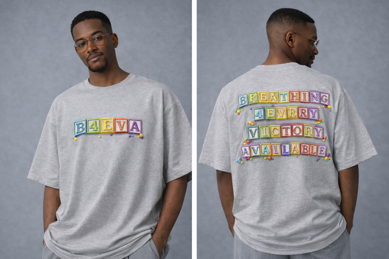 MEN BLOCKS OVERSIZED TSHIRT