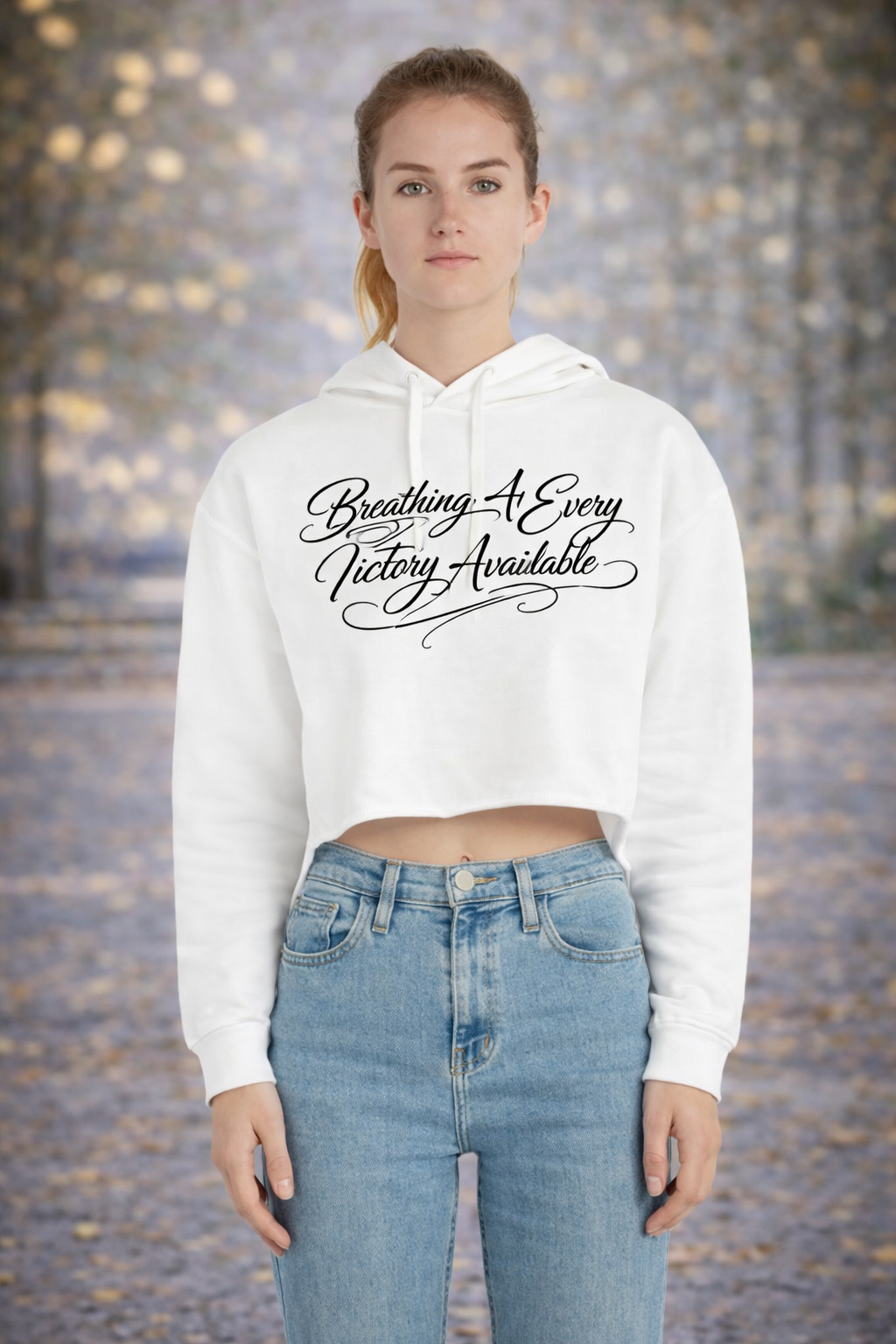 FEMALE B4EVA SIGNATURE CROP HOODIE ( CUSTOMIZABLE )
