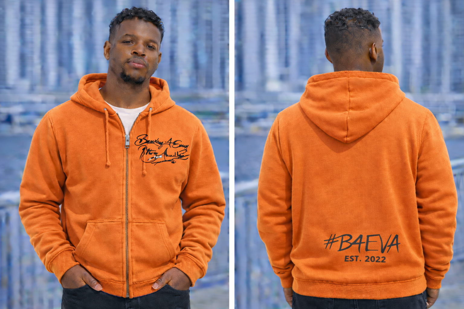 MENS B4EVA ZIPUP SIGNATURE HOODIE ( CUSTOMIZABLE )