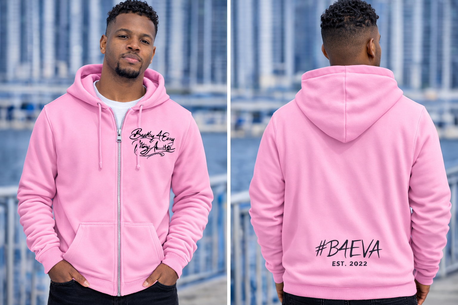 MENS B4EVA ZIPUP SIGNATURE HOODIE ( CUSTOMIZABLE )