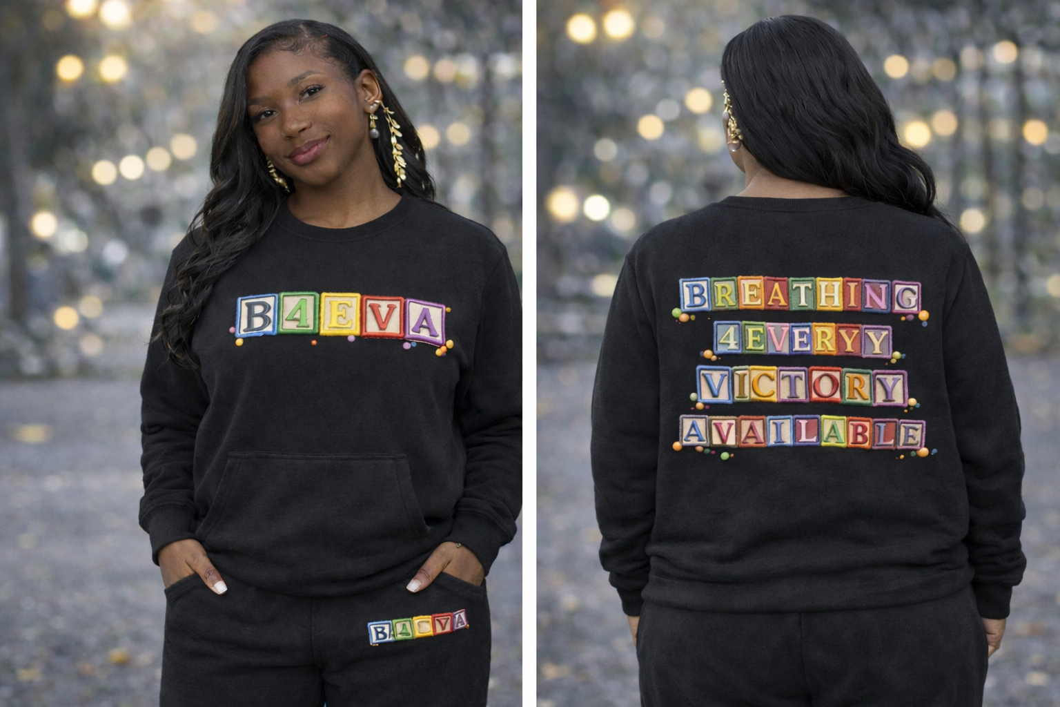 FEMALE B4EVA BLOCKS CREWNECK SWEATSUIT