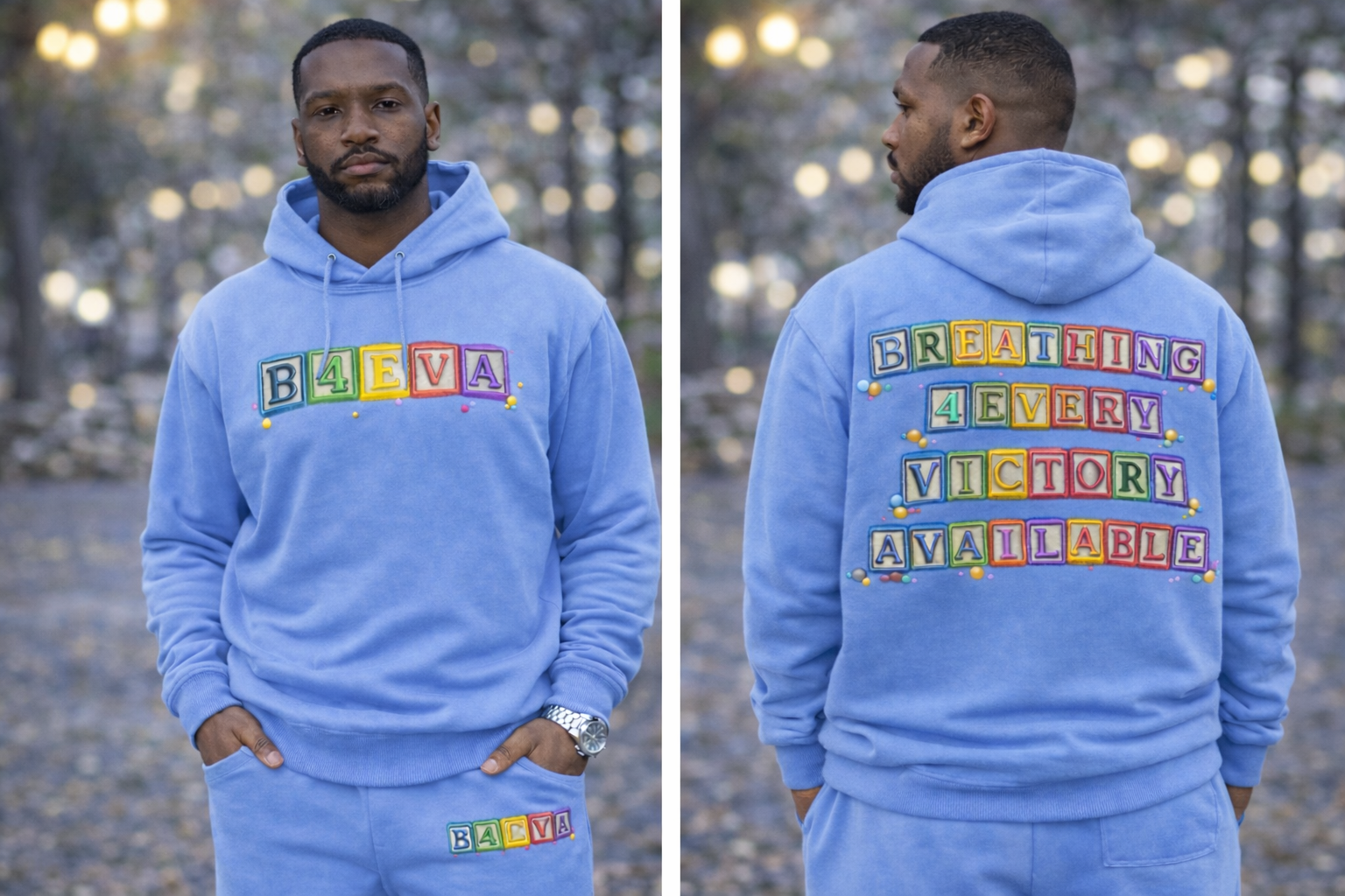 MEN B4EVA BLOCKS HOODIE SWEATSUIT