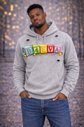 MENS B4EVA BLOCKS DISTRESSED HOODIE