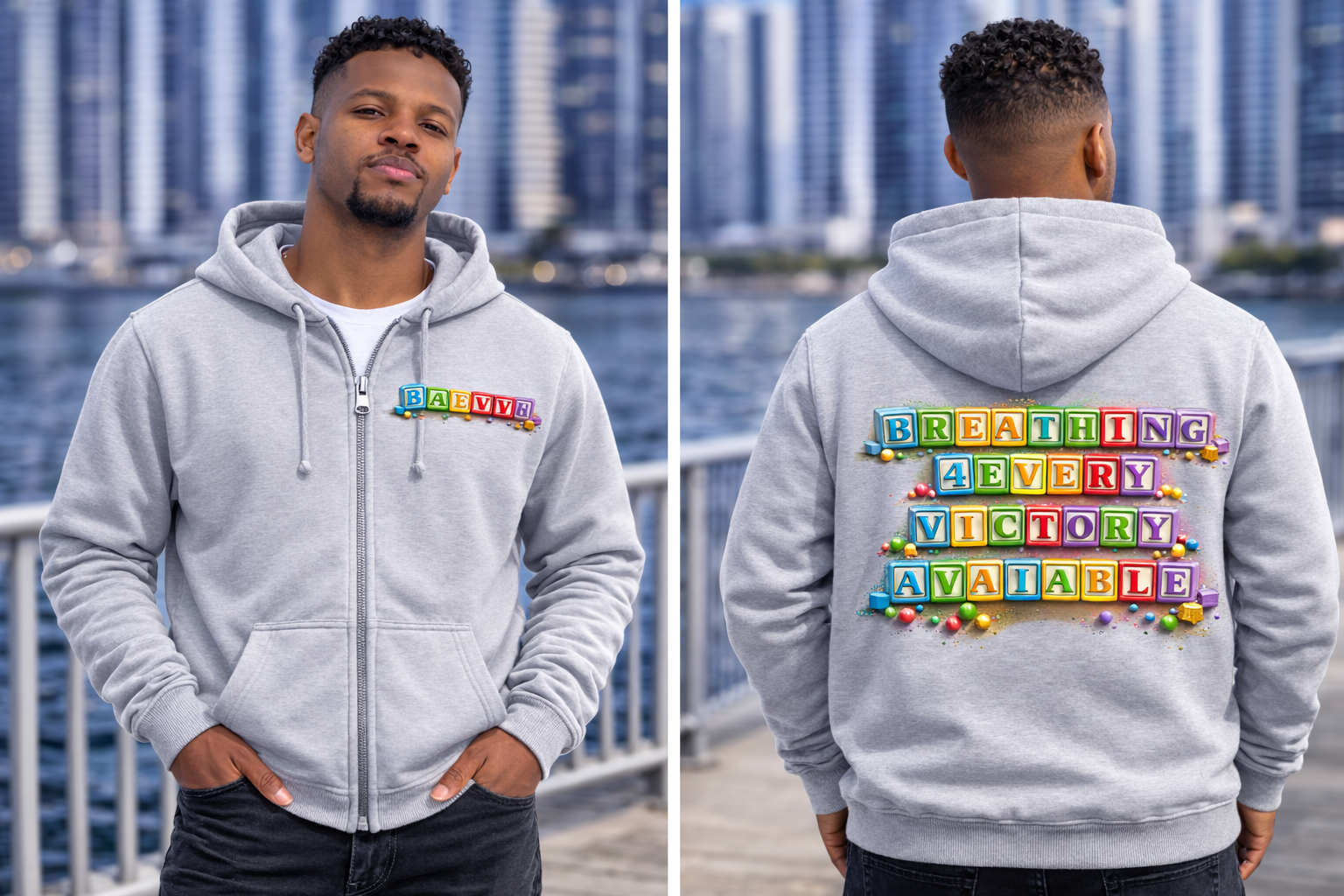 MENS BLOCKS ZIPUP REVERSIBLE HOODIE