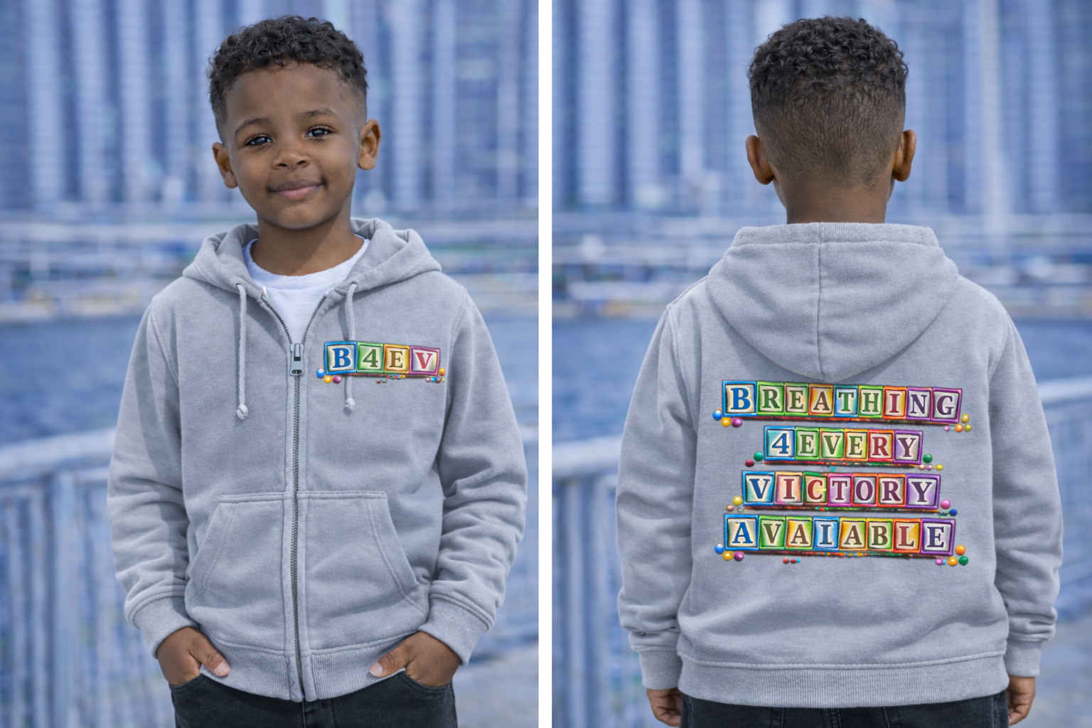 YOUTH B4EVA BLOCKS ZIPUP HOODIE