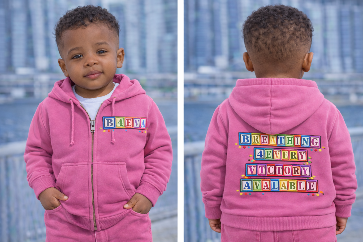 BABIES B4EVA BLOCKS ZIPUP HOODIE