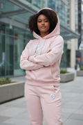 FEMALES PINK BIG B HOODIE SWEATSUIT