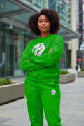 FEMALES KELLY GREEN BIG B CREWNECK SWEATSUIT