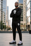 MENS BLACK BIG B CREWNECK SWEATSUIT
