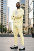 MENS BEIGE BIG B CREWNECK SWEATSUIT