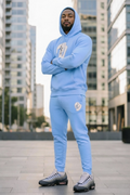 MALE LITE BLUE BIG B HOODIE SWEATSUIT
