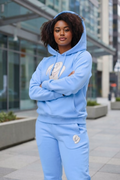 FEMALES LITE BLUE BIG B HOODIE SWEATSUIT